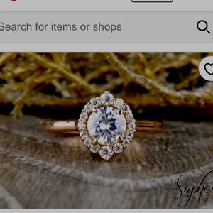 Moissanite engagement ring